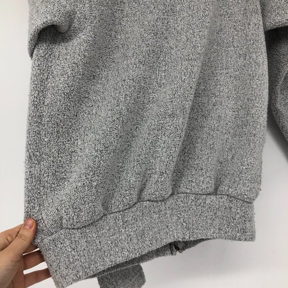 Hoodie heathered grey lightweight full zip hoodie - Picture 8 of 14